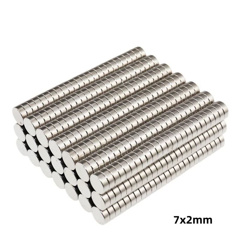 7x2 mm  For Home Refrigerators, Offices DIY 7mmx2mm Powerful Disc Magnets 7x2mm  Small Round Magnet 7*2