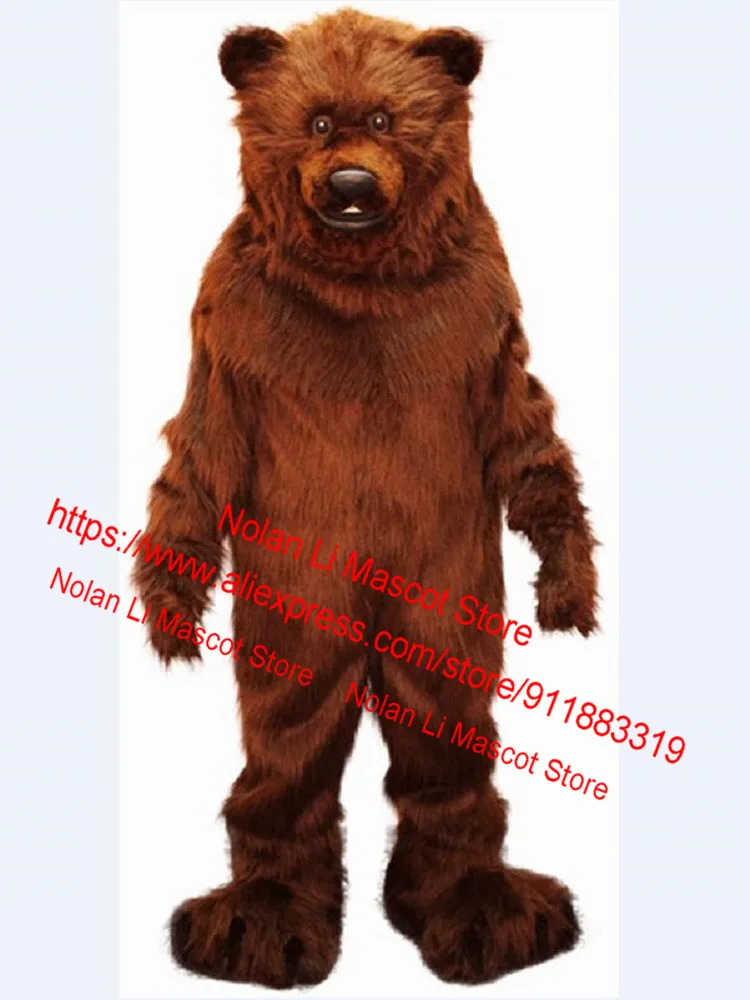 Hot Sale Adult Material Helmet Brown Bear Mascot Costume Cosplay Movie Props Performance Walking Cartoon Character Activity 422