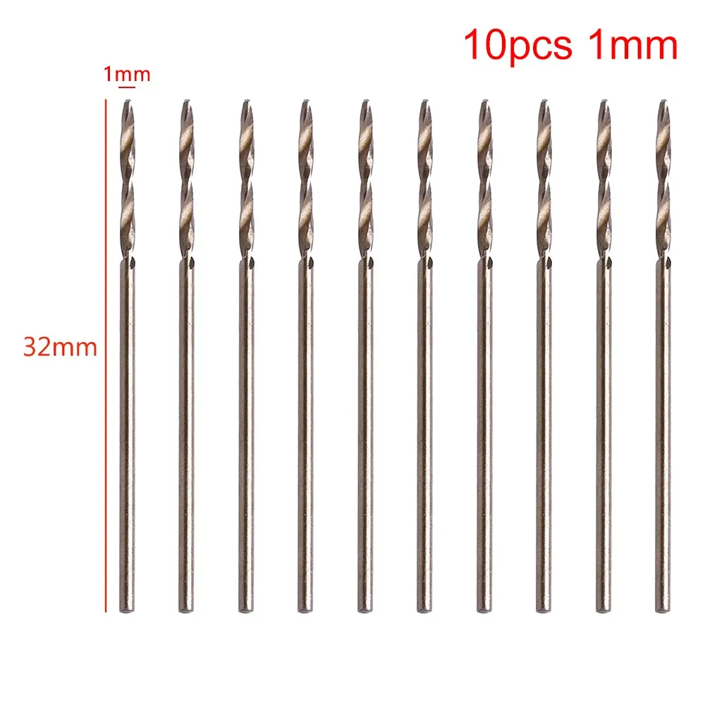 

10Pcs High Speed Steel Cobalt Twist Drill HSS-Co 1/1.5/2/2.5/3/3.2/3.5mm Spiral Drill Bit Round Shank M35 Twist Drill Bits