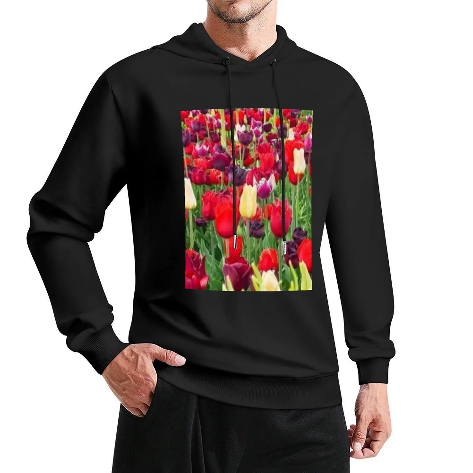 

Tulips Pullover Hoodie anime clothing graphic t shirts men tracksuits
