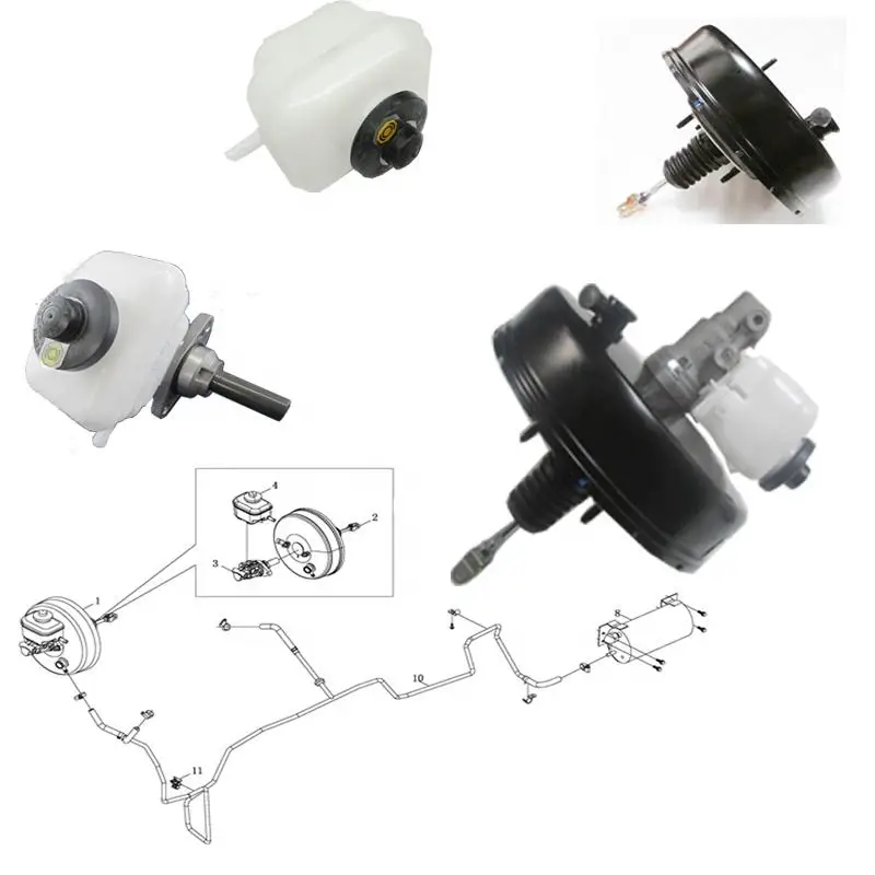 Factory Wholesale Automotive Parts 1105935500012 Vaccum Booster Brake Master Cylinder Isf2.8 Foton Parts Van