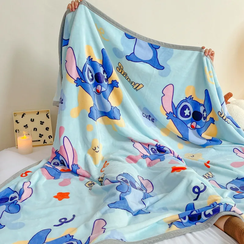 

Stitch Disney Zootopia Flannel Blanket Mickey Minnie Milk Velvet Sheet Cozy Warm Soft Blanket For Sofa Office Bed Travelling