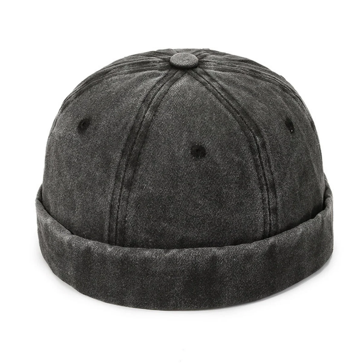 Personalisierte Logo-Bedruckte Hip-Hop-Kappe für Herren, Denim Brimless Docker Mütze, Damen Washed Sailor Hüte, Atmungsaktiver Sommer-Sonnenschutz – Detail 13