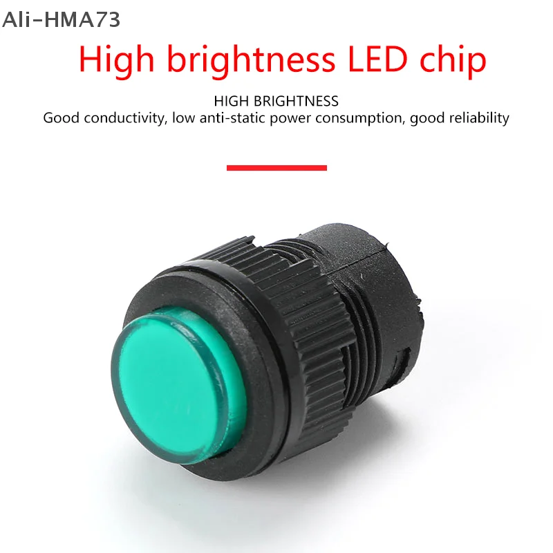 

1PCS R16-503 Round Button Switch Momentary 3A 250V 16MM Self Locking Round Push Button Switch