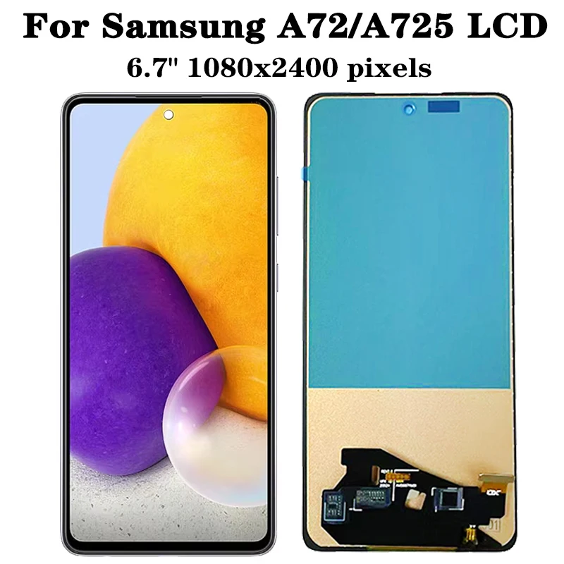 High Quality For Samsung  A72 A725 A725F/DS LCD Display Touch Digitizer Screen For Samsung  A72 4G/5G SM-A725F LCD