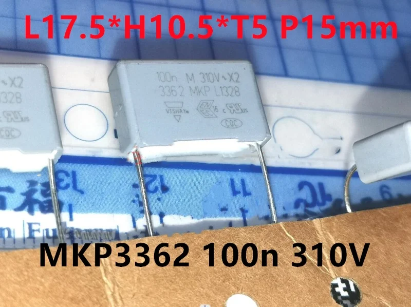 1pcs Safety specification capacitor 220NF 310V X2 0.1UF 0.13UF 0.15UF 0.18UF 0.47UF 0.68UF 2.2UF 3.3UF MKP