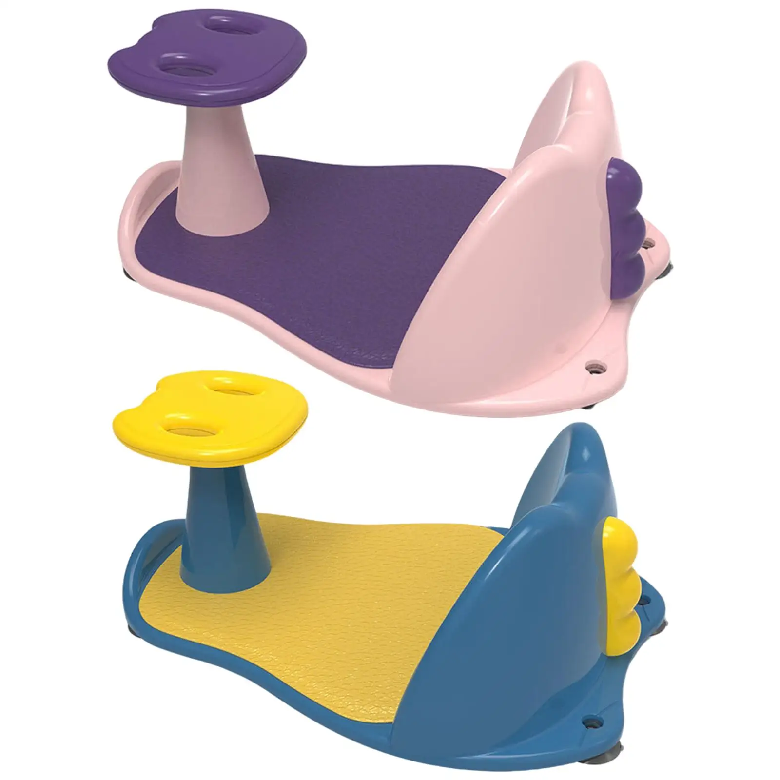 Contoured Seat Open-Side Drain Holes Seat Tub Bathtub Seat for Babies Sit-Up Bathing in the Sink Counter