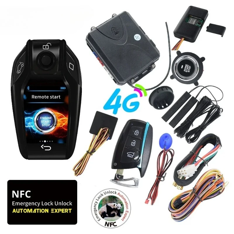 

4G Mobile Phone Control Car Drop Shipping KOL Cardot NFC Car Alarm Keyless Entry Remote Push Engine Start Stop Smart Key Car