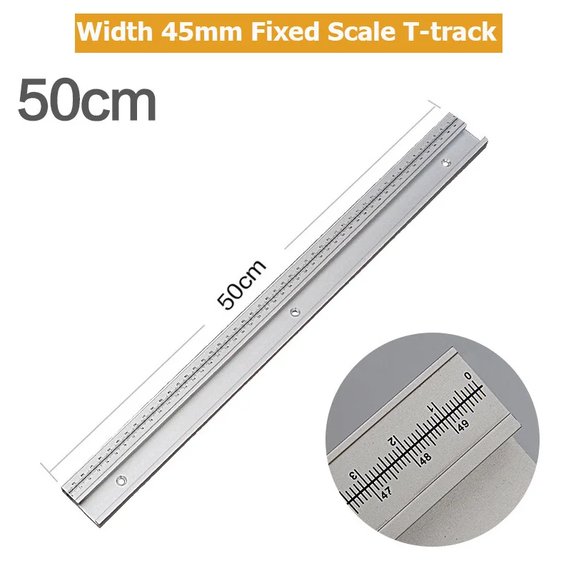 Breite 45 mm Holzbearbeitung DIY Werkzeug Aluminiumlegierung Gehrungsschiene Holzbearbeitung T-Schiene T-Nut für Tischkreissäge Router Tisch – Detail 10