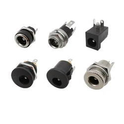 10Pcs/lot 5.5 x 2.1mm DC Power Female Jack Socket Plugs Panel Mount Connector DC-022B/DC-025M/DC-005/DC-022/DC-022K/DC-099