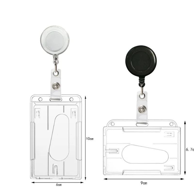 Tarjeta de crédito doble, soporte de tarjeta de identificación de plástico transparente para tarjetas bancarias, Protector transparente, cubierta para tarjetas, 1 ud.