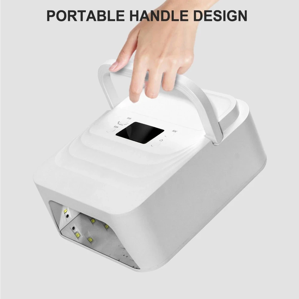 Professional Nail Dryer 48 Leds 15600mAh Rechargeable UV Lamp for Curing All Gel Nail Polish Portable Wireless Nail Lamp