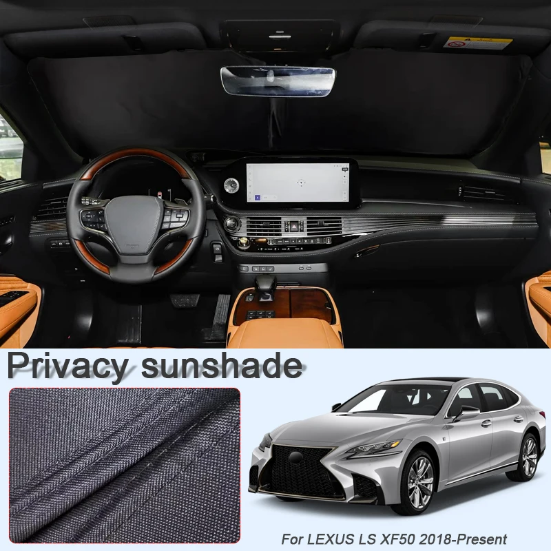 

Car Black Window Privacy Sunshade For LEXUS LS XF50 2018-Present Auto Anti-UV Heat Insulation Protect Cover Interior Accessory
