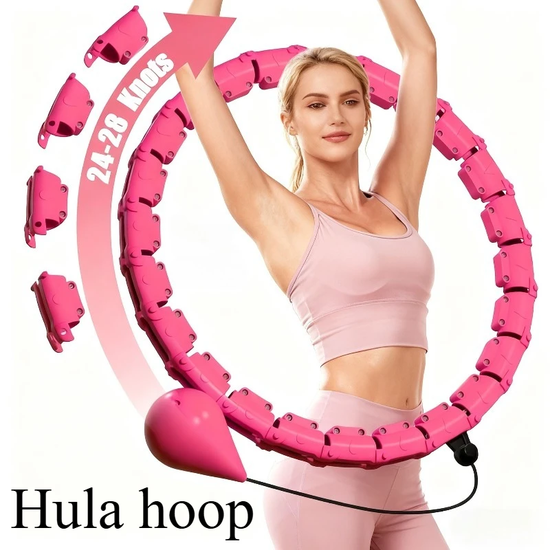 Aro de hula/Colchoneta de pilates portátil desmontable/Conjunto de colchoneta de pilates portátil y calcetines de yoga con agarres antideslizantes -Aro de ejercicio desmontable