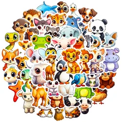 50pcs Cute Animal Stickers with Big Eyes Waterproof Vinyl Decals DIY Laptops Water Bottles Phones Decorative Stickers Kids Toy