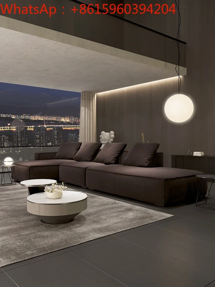 

Italian minimalist sofa living room equipped with high-end atmosphere combined tofu block sofa