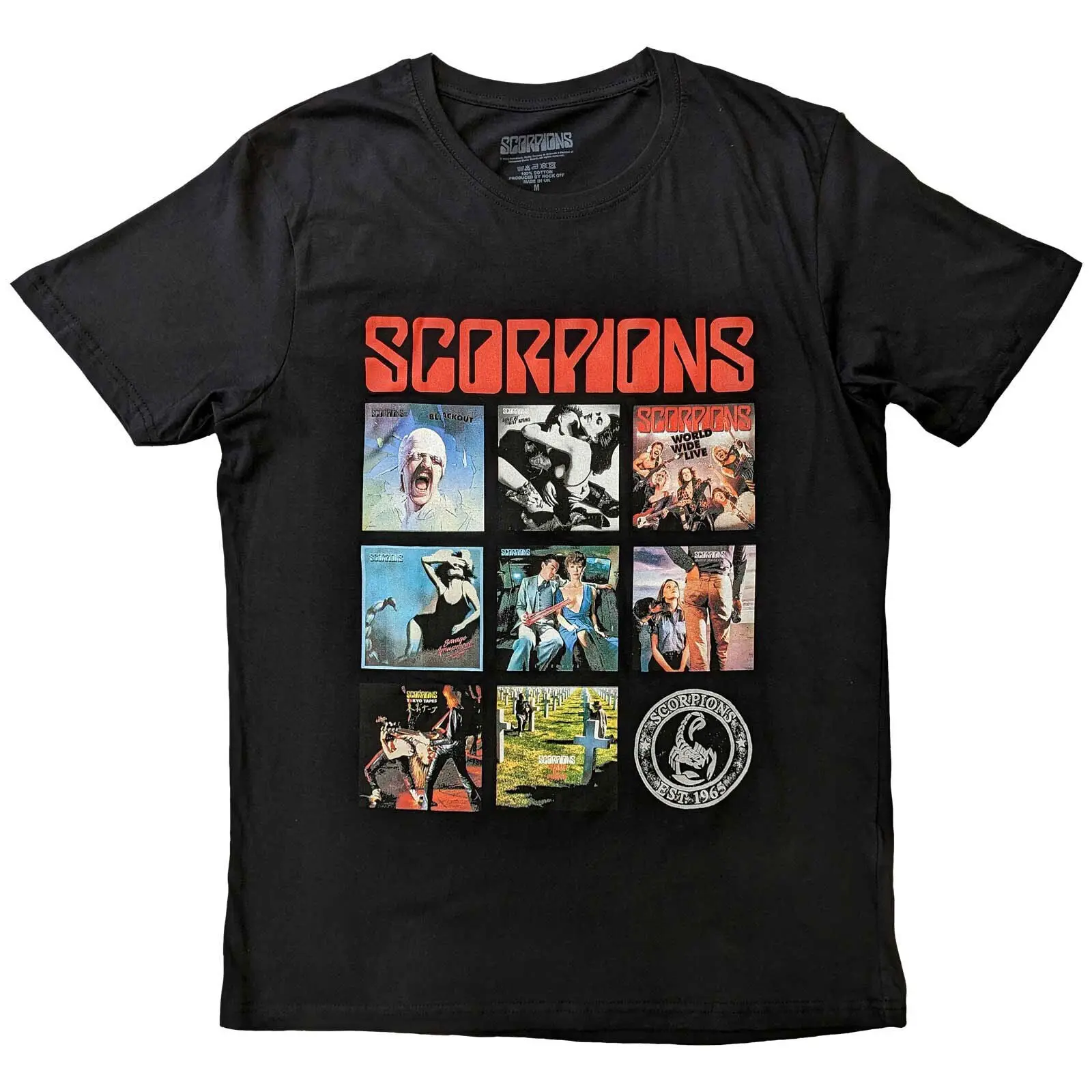 Scorpions Remastered Black T-Shirt NEW OFFICIAL