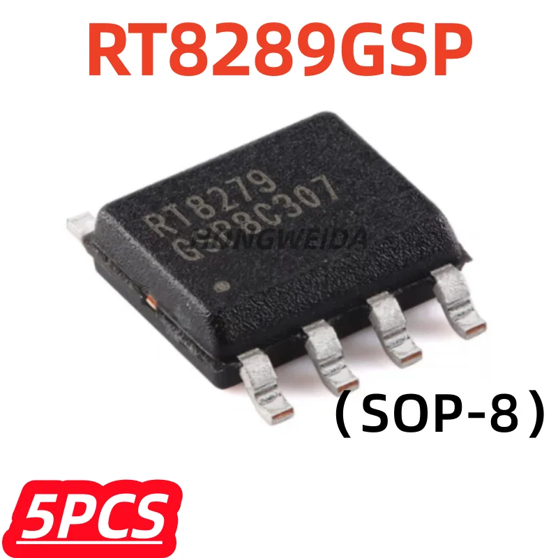 Lote de 5 chips convertidores reductores de voltaje RT8289GSP RT8289 SOP-8 5A 32V 500kHz, 100% nuevos