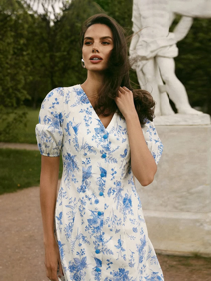 Marthaqiqi модная женская одежда для сна с короткими рукавами, ночные рубашки, сексуальная ночная рубашка с v-образным вырезом, платье до середины икры, зимние женские пижамы с принтом