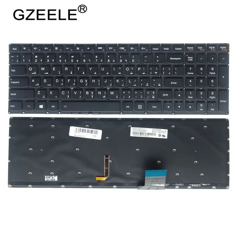 Klawiatura podświetlana RU/KR/US do laptopa Lenovo IdeaPad Y50-70 Y50-80 Y50P-70-ISE Y50P-70-IFI Y50-70AS Y50-70AM U530 U530T U530P-IFI — zdjęcie 5