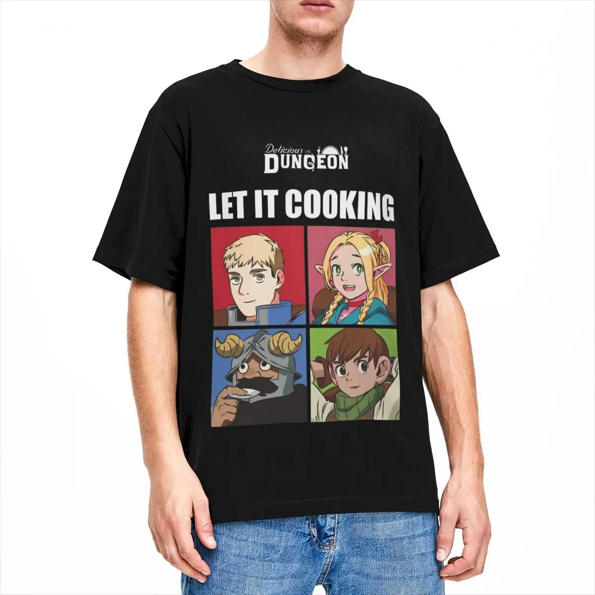 New Arrival Delicious In Dungeon Anime T Shirt for Men Women Senshi Marcille Laios Chilchuck Cotton Tee Shirt Short Sleeve Tops