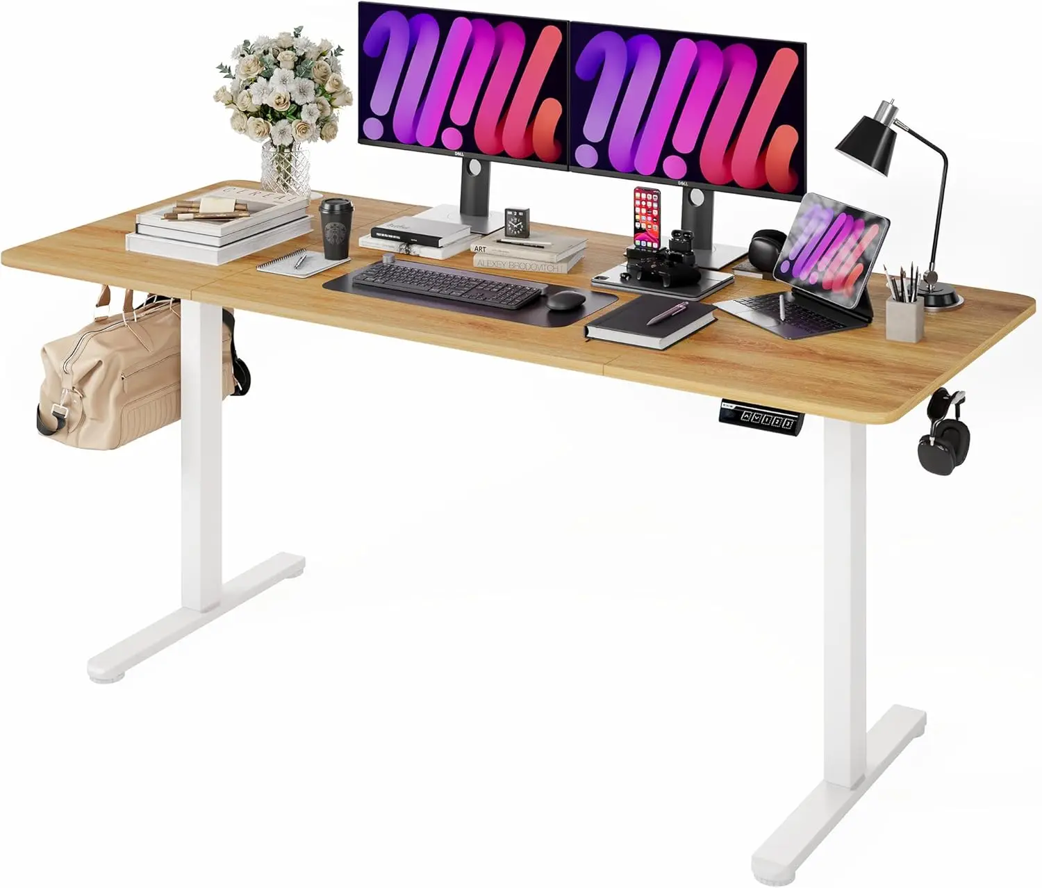 

Electric Standing Desk, 71 x 31.5 inches Height Adjustable Desk, Ergonomic Home Office Sit Stand Up Desk