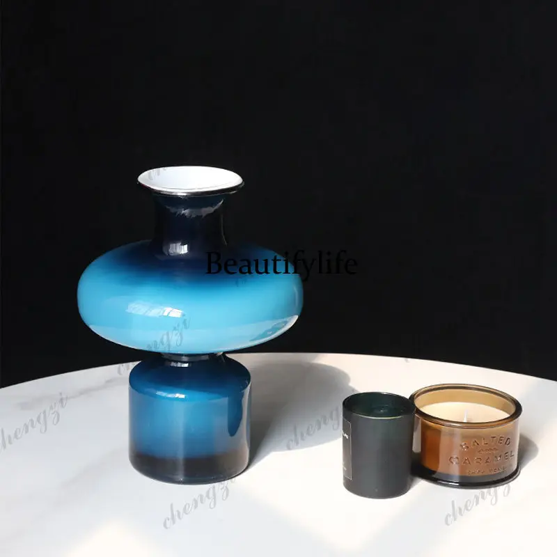 French antique vase, ornament, living room entrance hydroponic flower arrangement art, dining table decorative flower utensils