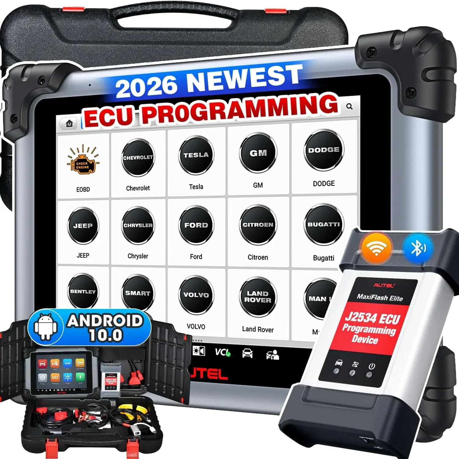 Autel MaxiSYS MS908S PRO II Scanner 2026 Same As MSUltra MS919 Elite II PRO | W/ J2534 ECU Function, Bidirectional Scan Tool, Up of MK908 Pro II MK908P MS906MAX, 3000+ Test, 40+ Reset, OS10 4/128G, FCA