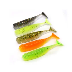 New 10pcs Silicone Soft Lures Piece Artificial Tackle Bait 4cm 1g Goods For Fishing Sea Fishing Rockfishing Swimbait Wobblers