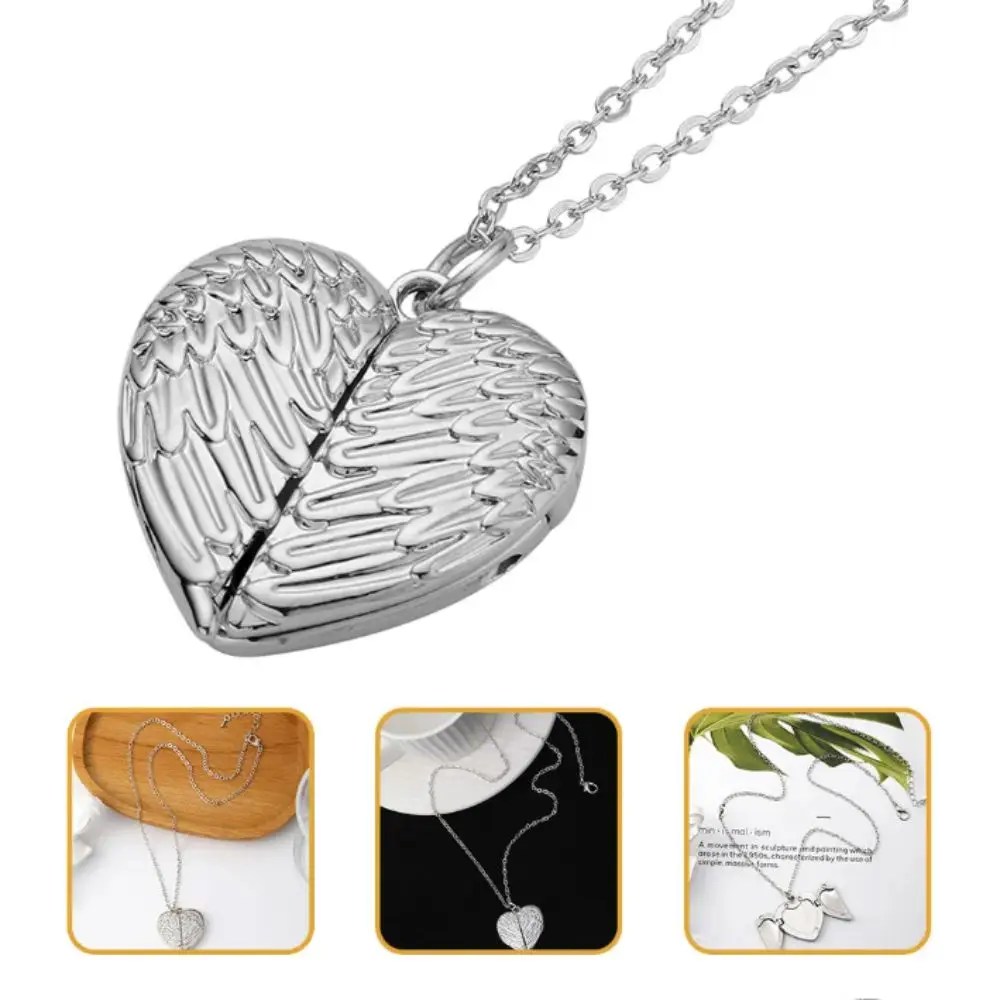 Sublimation Blank Angel Wing Pendant Wing Engraving Gold Color Metal Necklace Metal Material Timeless Elegance