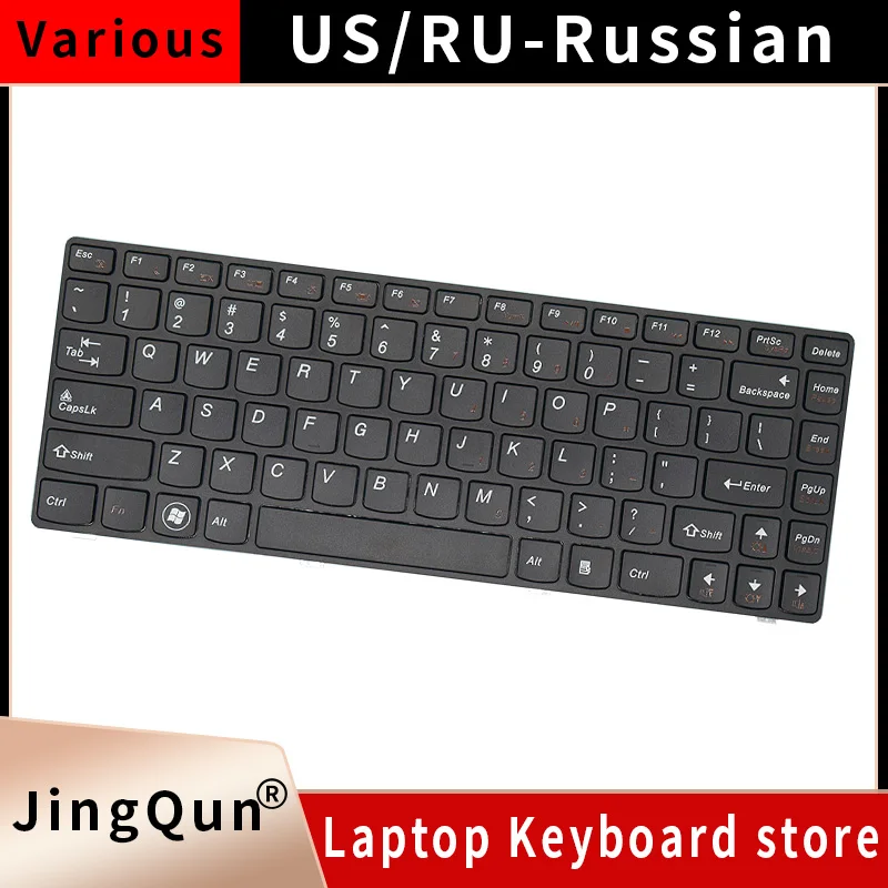 

New US Russian Laptop Keyboard For Lenovo Ideapad Z370 Z370A Z370G Z375AX Z375K Z375AM Z375AT Z470 Z470A Z475G Z475AX Z475K Z475