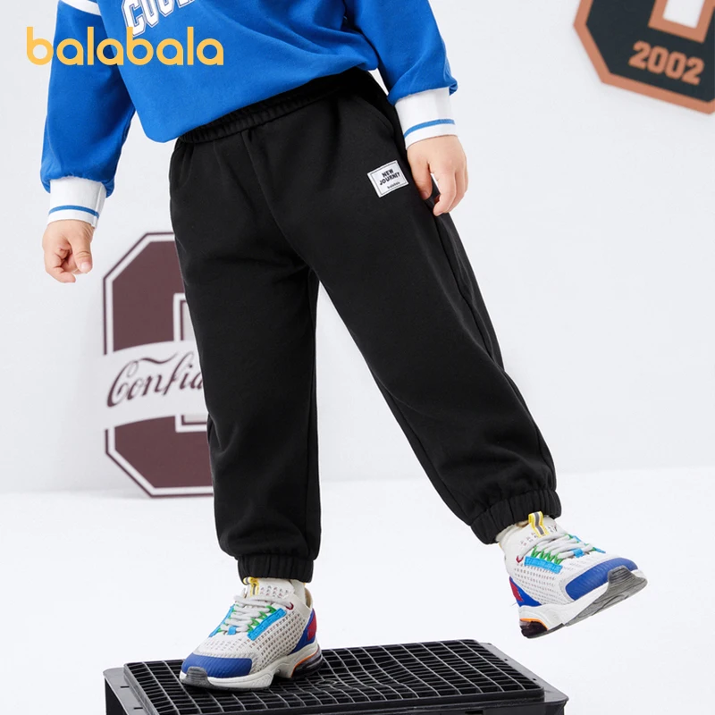 Balabala Toddler 2023 Unisex Boy Girl Trousers Long Trousers Autumn Parent-Child Knit Trousers Sports Pants Trendy