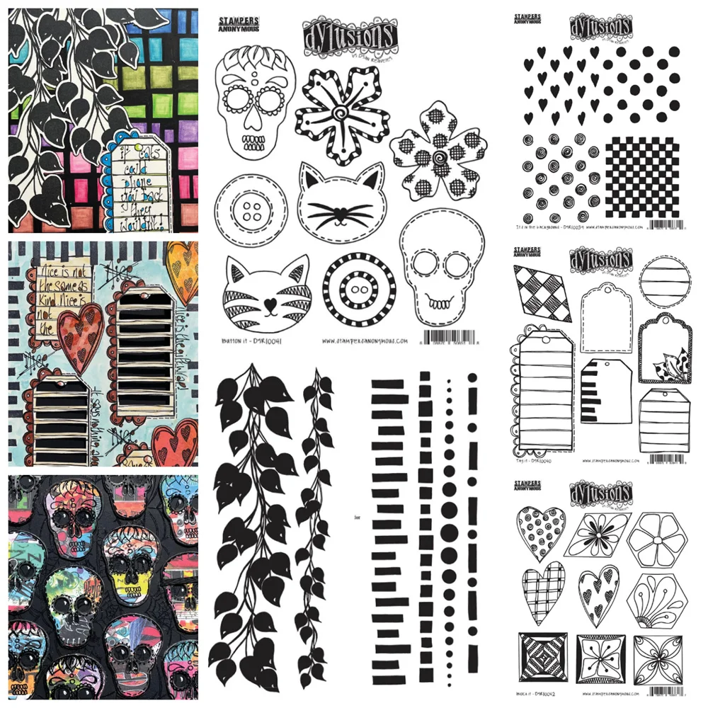 

2026 April New It's In the Background Silicone Stamps Scrapbook Diary Decoration Embossing Template Diy Greeting Card Handmade