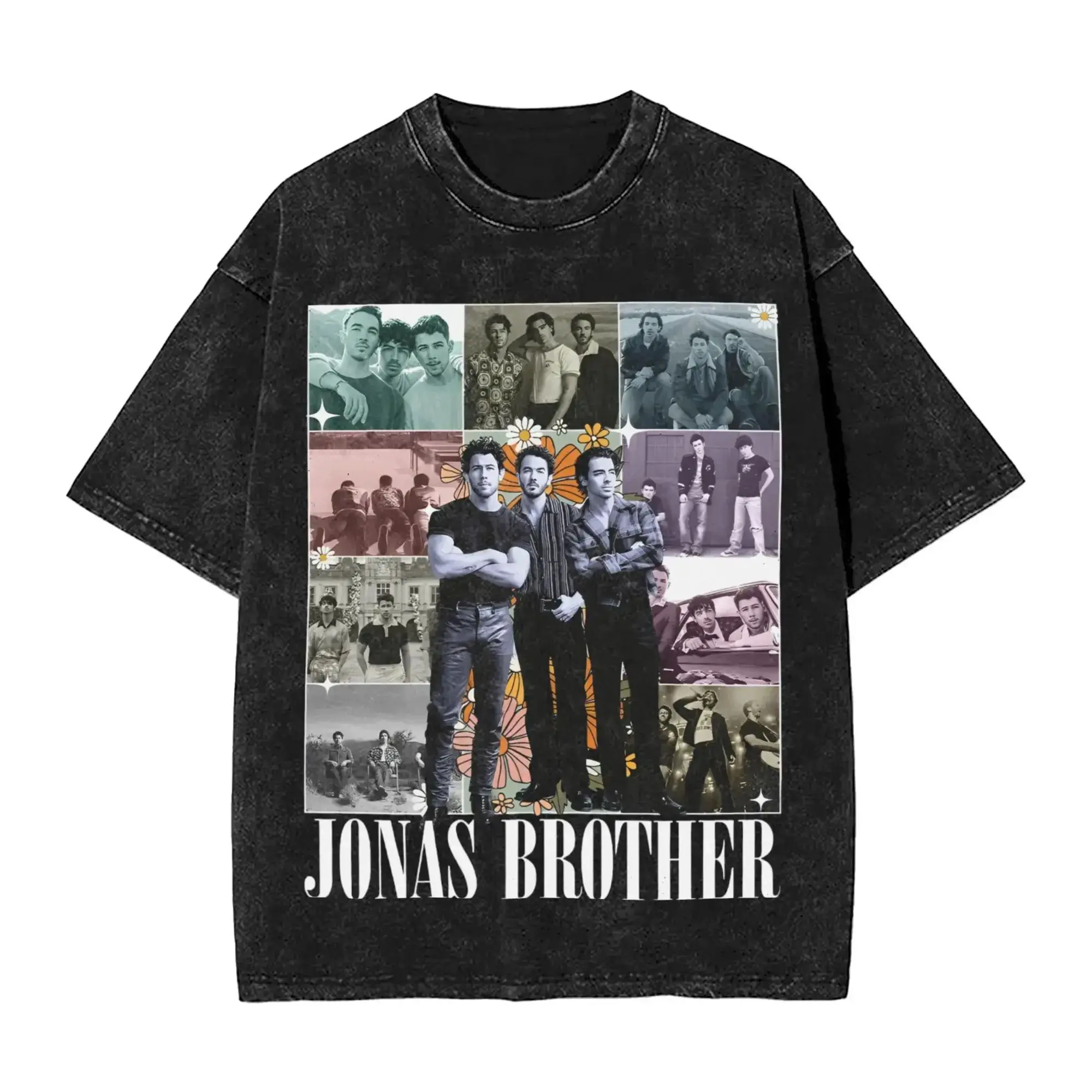 Vintage Washed Fashion Y2k Kleidung Joe J. Onas Brothers 20th Anniversary Jonas T-Shirt Sommer Casual Loose Streetwear Unisex – Detail 12