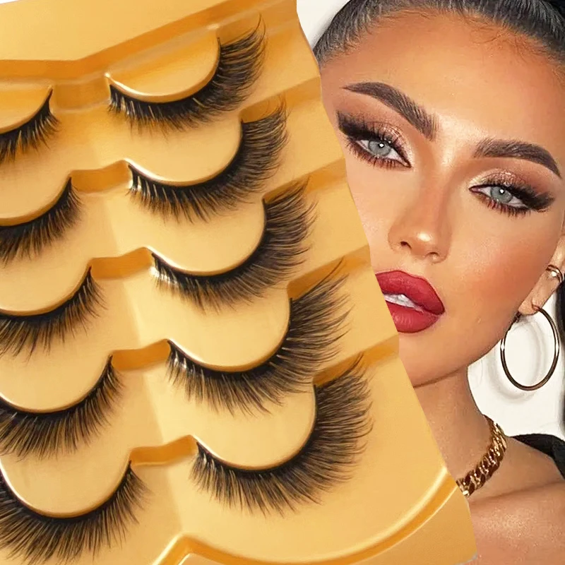 マンゴーアイズ ナチュラルつけまつげ 5ペア - マンゴーアイズ 3Dボリューム フルナキッドアイリッド エクステンデッドつけまつげ