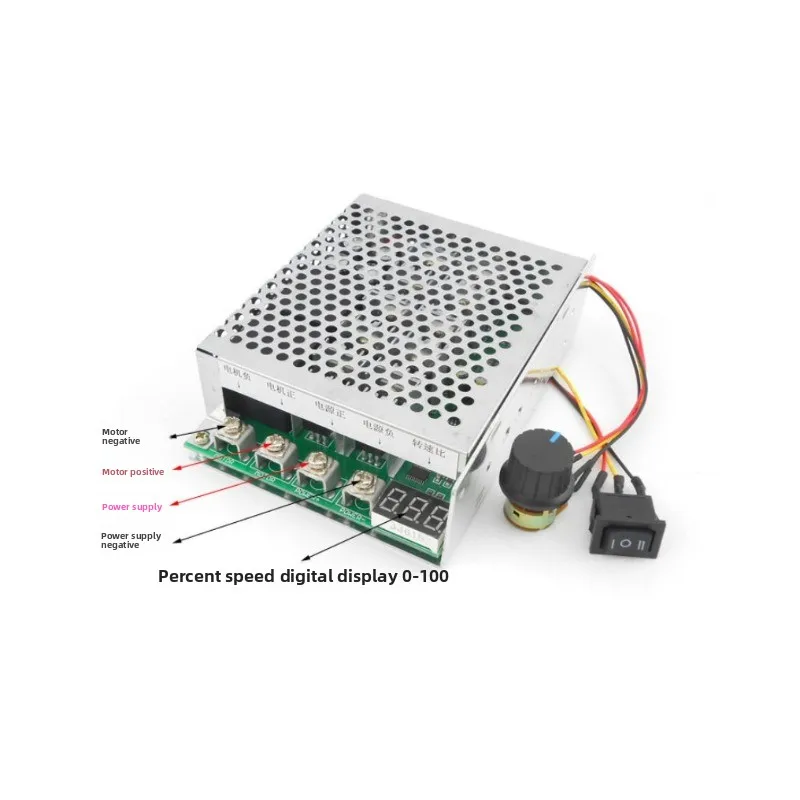 PWM DC Motor Speed Controller 100A Regulating Current DC Speed Controller 12V 24V 48V Forward/Reverse Electronic Components