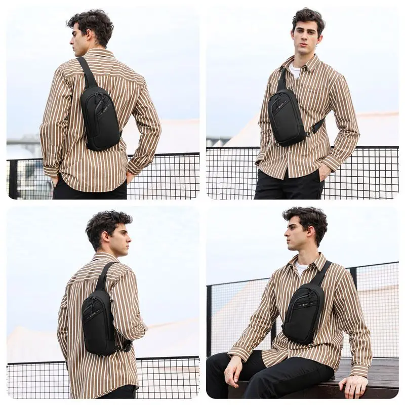 Bolso de pecho para hombre, bandolera mensajero de ocio para adolescentes, Bolsas cruzadas de viaje