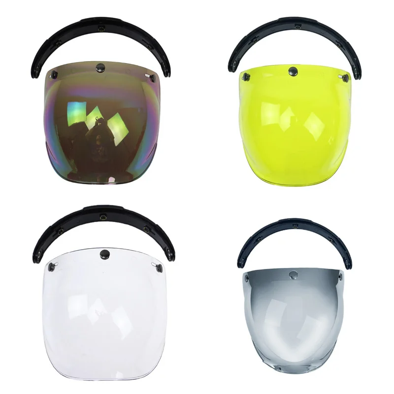 3-Snap Bubble Wind Shield Visor For Biltwell Gringo&Bonanza Motorcycle   Helmet