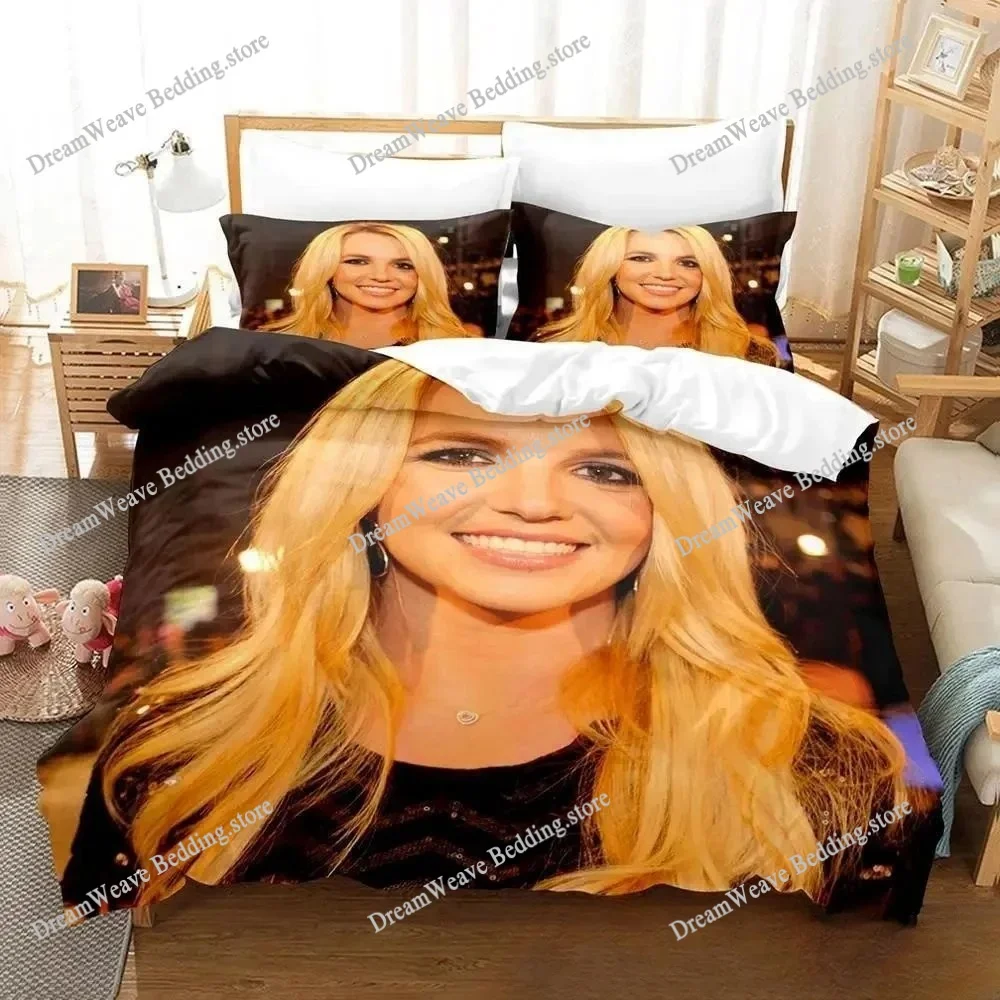 

New 3D Printed Singer B-Britney Spears Bedding Set Boys Girls Twin Queen King Size Duvet Cover Pillowcase Bed Boys Adult Bedroom