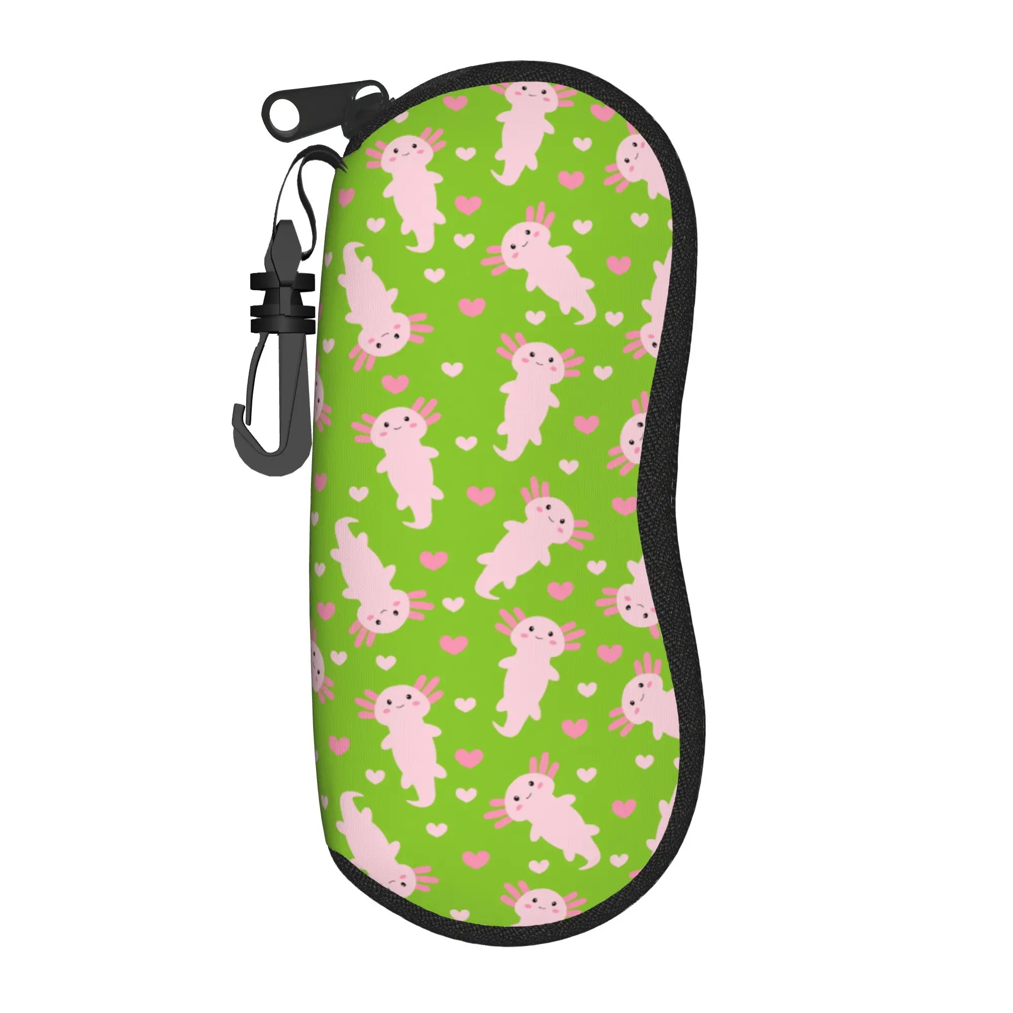 Axolotl Mexican Salamander Glasses Case for Girls Waterproof Box Axolotls Merch Sunglasses Protector Protector Eyeglasses Box