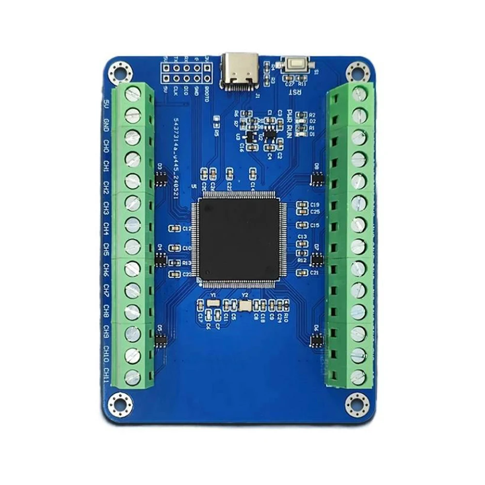 

STM32F407ZET6 24 Channel 12 Bit AD Sampling Module Data Acquisition Type-C Interface 0-3V Input