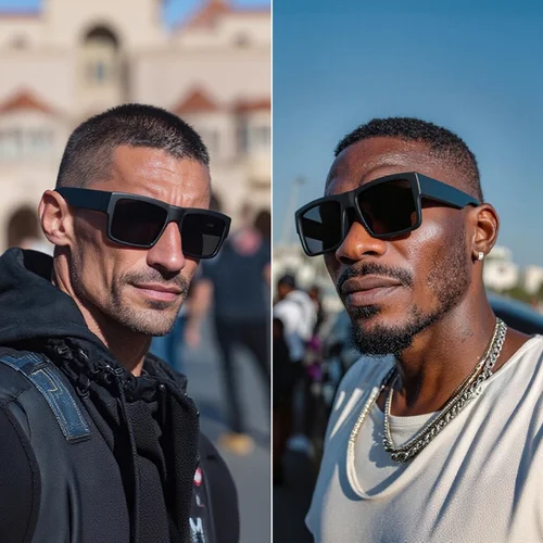 Imagen 2 del producto MAXJULI Z87 XL gafas de sol de cabeza grande para hombres y mujeres TR90 gafas de sol deportivas de seguridad UV400 trabajo al aire libre deporte W8706