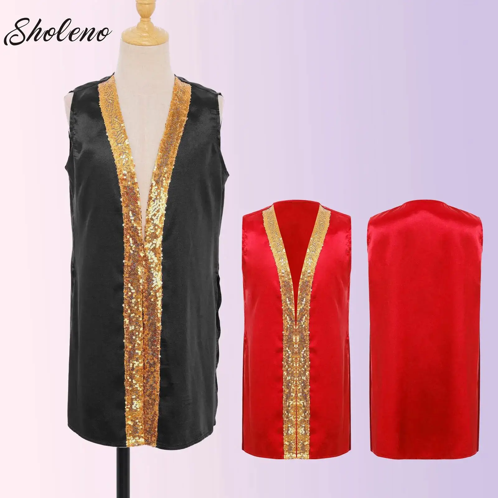 

Boys Girls Liturgical Praise Dance Top Tunic Kids Round Neck Long Sleeve Metallic Shiny Color Block Top Choir Church Dancewear