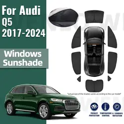 For Audi Q5 FY 2018-2021 2022 2023 2024 Full Cover Car Sunshade Front Windshield Frame Curtain Rear Side Window Sun Shade Visor