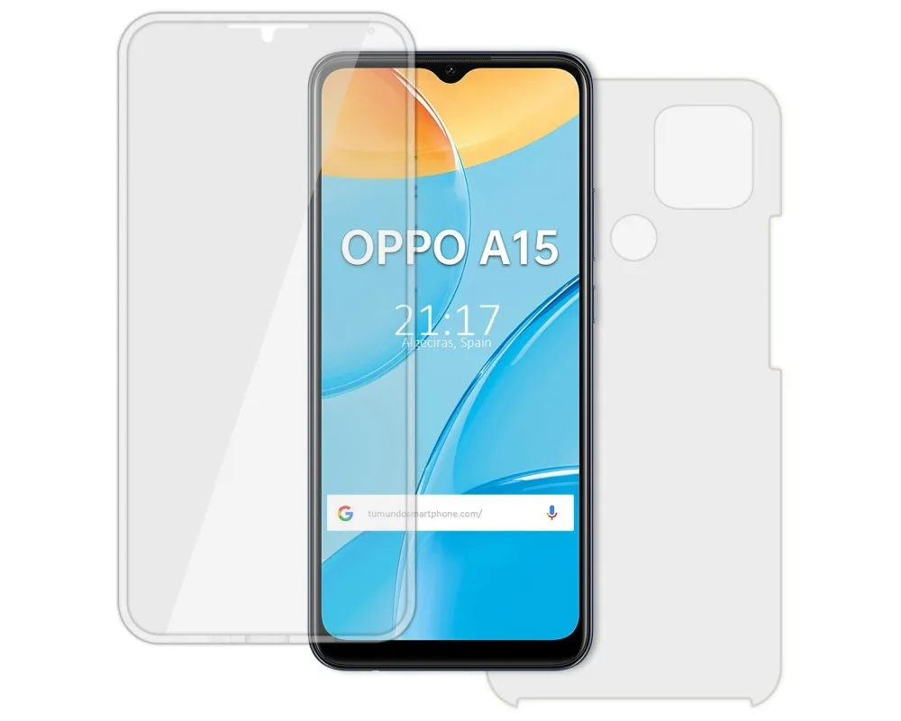 Full transparent Pc + Tpu Full Body 360 case for Oppo A15