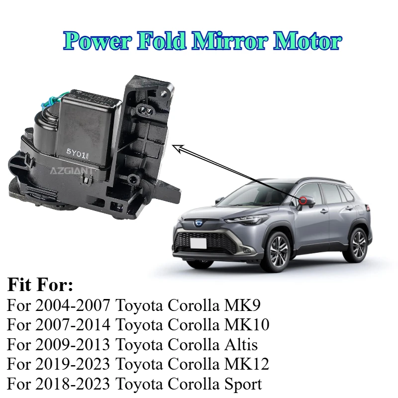 

AZGIANT for Toyota Corolla 2004-2023 Rearview Mirror Motor Folding Parts Assembly Car Repair Kit Upgrade Direct Sales