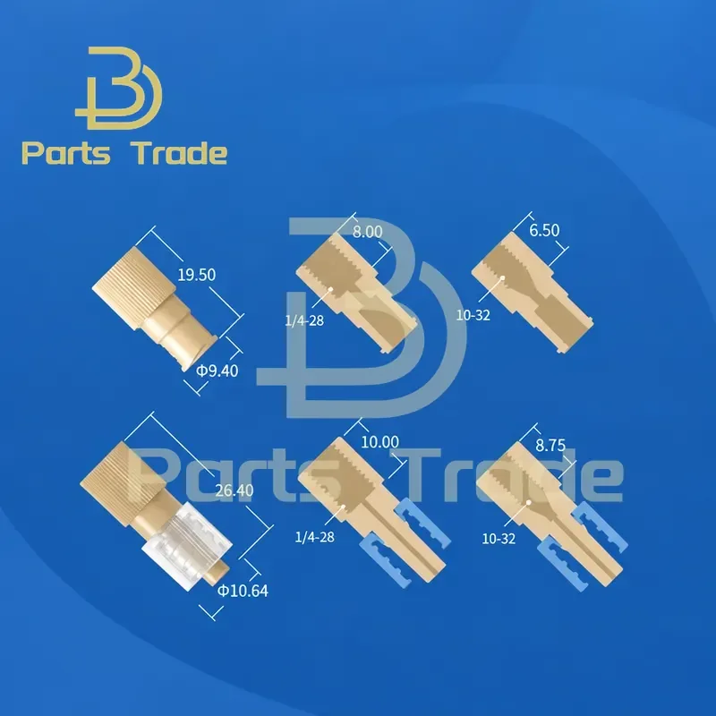 1PCS PEEK Luer Connector 10-32UNF 1/4-28 Thread Locking Fitting for Fluid Handling System Laboratory Equipment