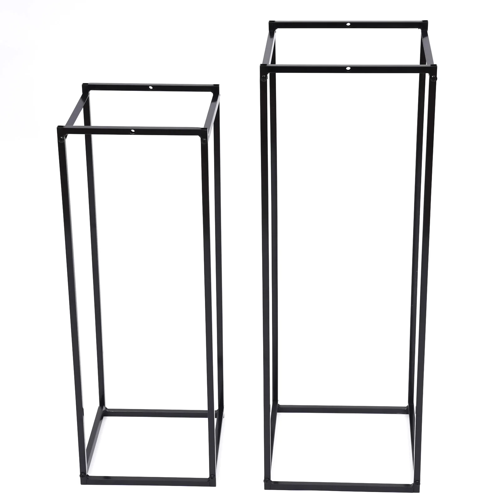 4 * Metal Frames With 2 * Shelf Tops Outdoor Indoor Wedding Party Rack 2 PCS Set Iron Metal Plant Flower Stand Holder