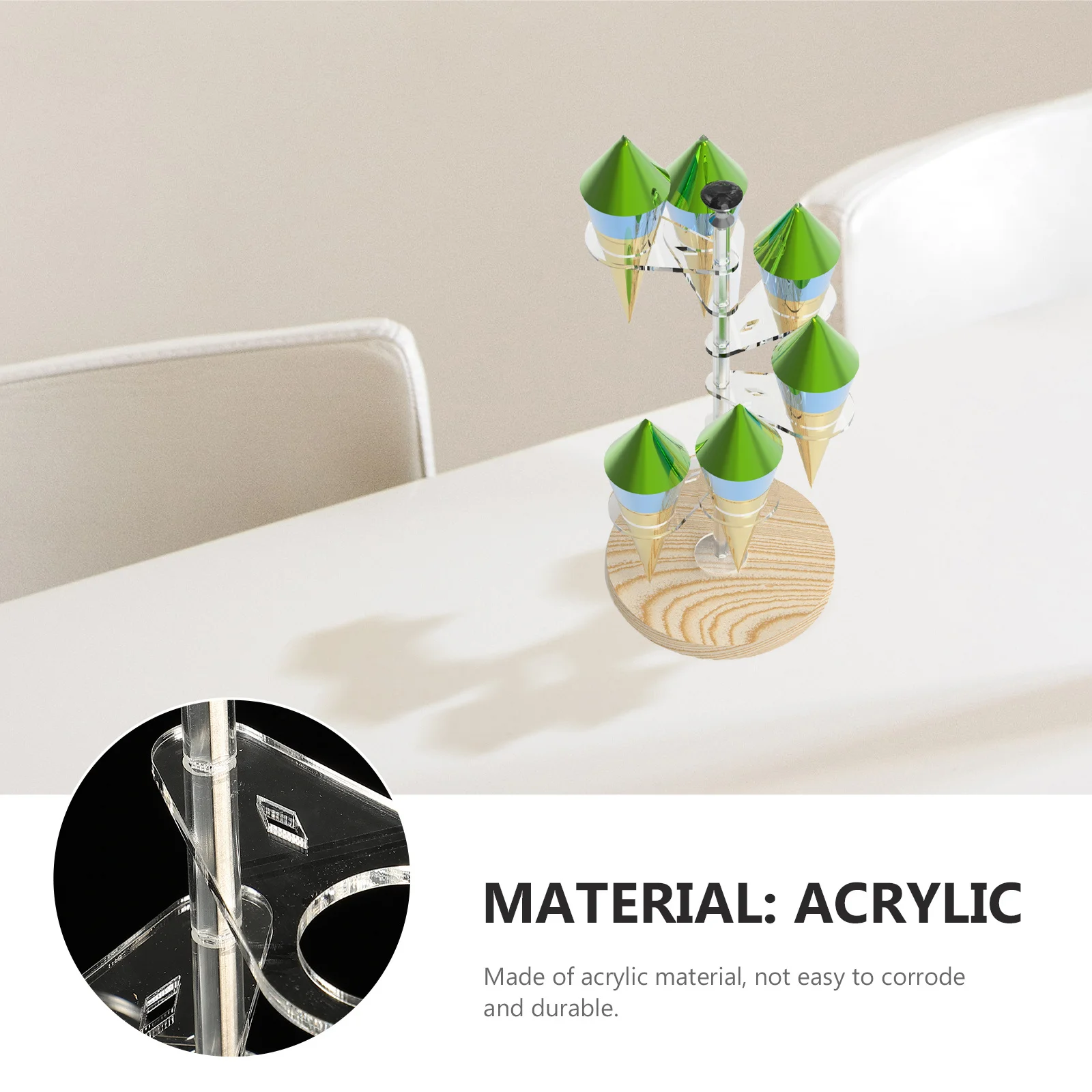 

Clear Acrylic Ice Cream Cone Holder 8 Holes Stable Desktop Stand for Party Sushi Roll Cream Cone Display Rack Sushi Roll Holders