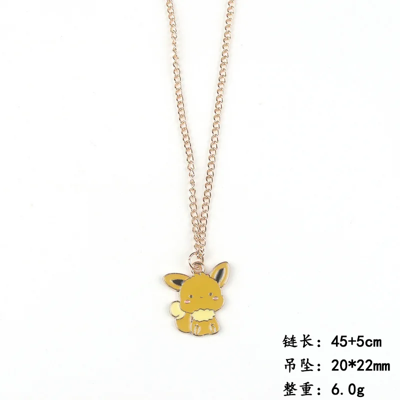 Pikachu Metal alloy Necklace mini anime cartoon style Charmander Alloy sweater necklace cute Bulbasaur accessories fans gifts view 4